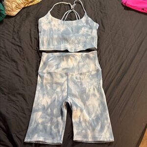 Carbon Active sports bra and shorts set